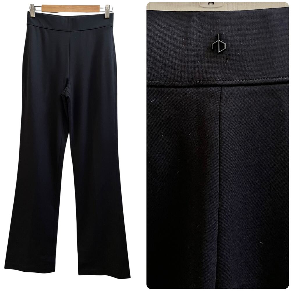 Rag & Bone Size Small Tall Black Ponte Knit Slim Straight Pant 31 Inch Inseam